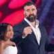 Jason Kelce the former Philadelphia Eagles center, 36, celebrated his official welcome by embracing and lifting Abbott Elementary’s Quinta Brunson into the air as she introduced him at the Disney upfront