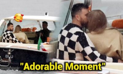 Taylor Swift and Travis Kelce looked smitten as they enjoyed a romantic day on the water during their trip to Lake Como, Italy this week - amid a break in the European leg of her The Eras Tour.