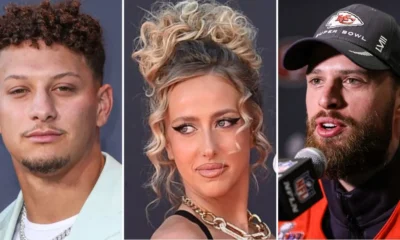 The Kansas City Chiefs quarterback supported his wife, Brittany Mahomes, at the 2024 Sports Illustrated Swimsuit Issue launch party Thursday after his teammate Harrison Butker’s controversial commencement speech.