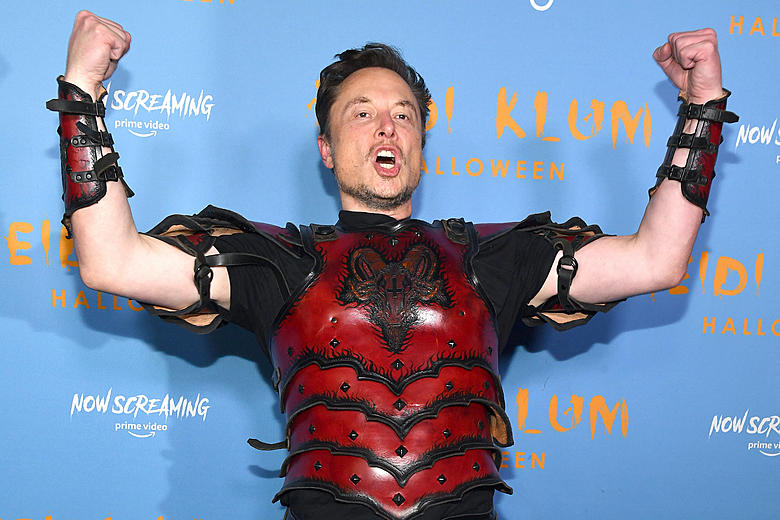 Incredible!!! Elon Musk Mocked for Claiming Christianity Is Under Attack While Wearing Baphomet Armor With Upside Down Crosses in His Profile Picture...